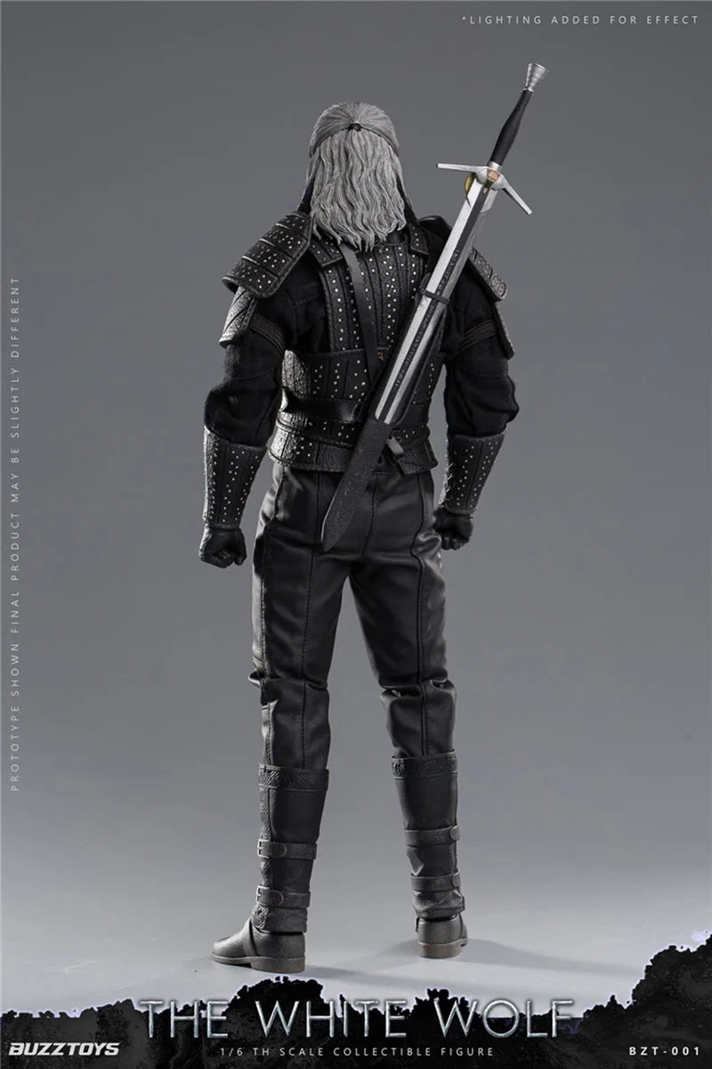 BUZZTOYS BUZ001 1/6 Male White Wolf Geralt High Quality Model Full Set 12'' Action Figure Soldier In Stock For Fans Collection