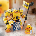 B.Duck & SPA Duck Easy Assembly Mecha Model Kit Magnetic Control LED Action Figures With Water Decals Cute Mecha Toy Decor Gifts