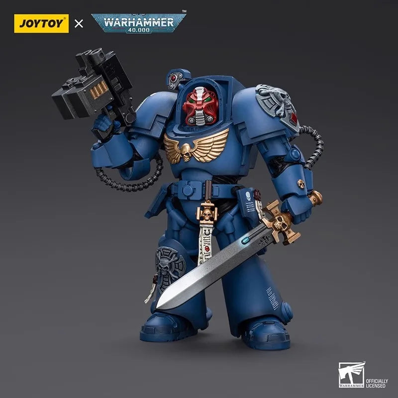 JOYTOY Warhammer 40K 1/18 Ultramarines Terminator Squad Movable Action Figure Model Warrior Kid Birthday Collectible Gift Toys