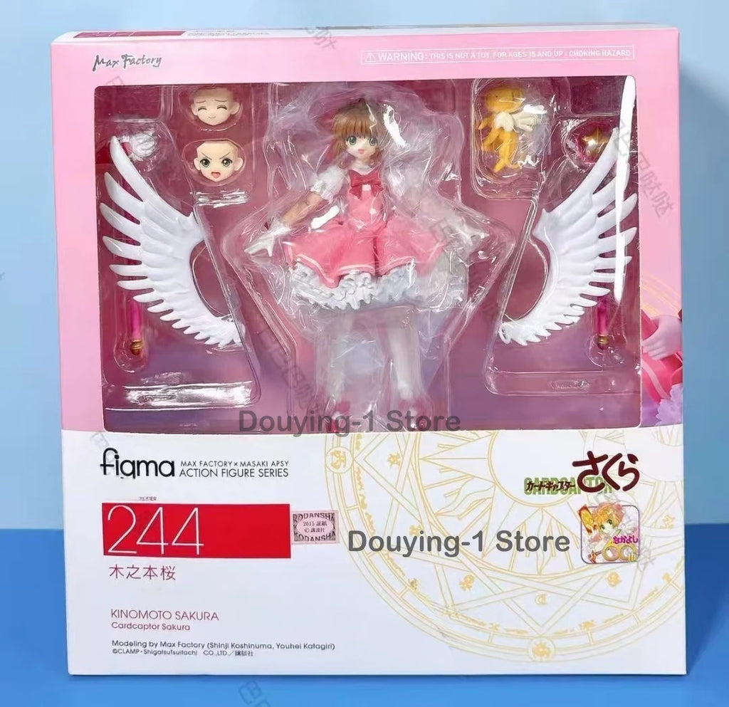 In Stock Original Figma 244 Kinomoto Sakura Magic MaxFactory Action Figure PVC Anime Model Toys Collection