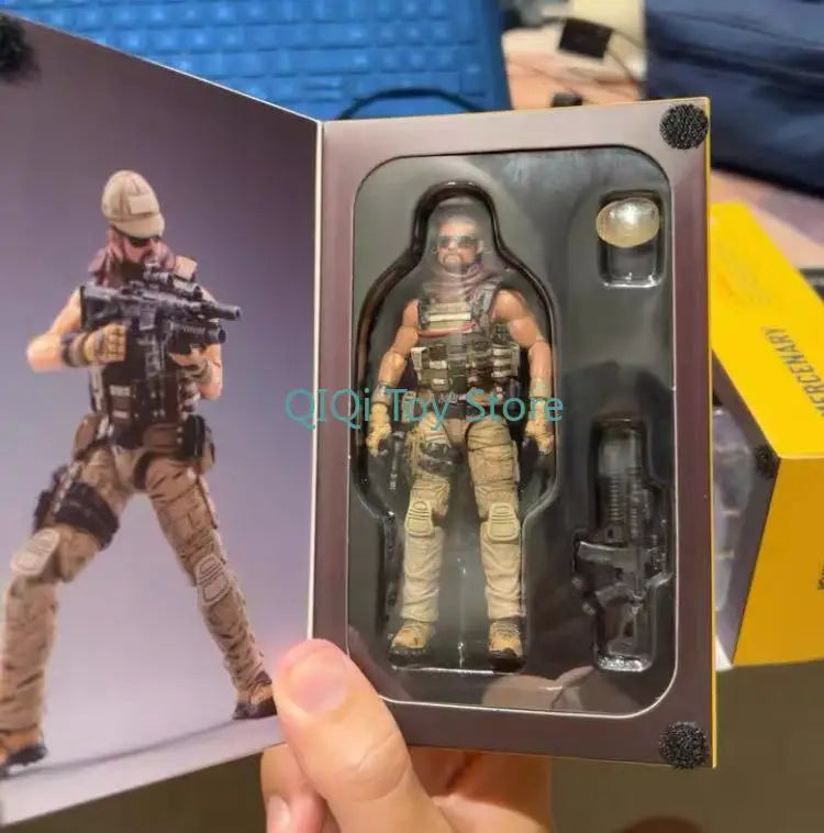 1/18 JOYTOY Mercenary Johnny Kahn Old K Hardcore Cool Play 3.75-inch Soldier Three-person Set SSWW2