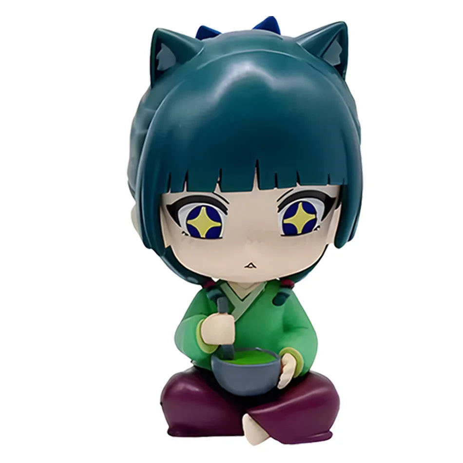 Q Version Maomao Jinshi Mini Figure Kawaii Sitting Anime Desktop Car Ornament Collectible Model Toy from the Apothecary Diaries