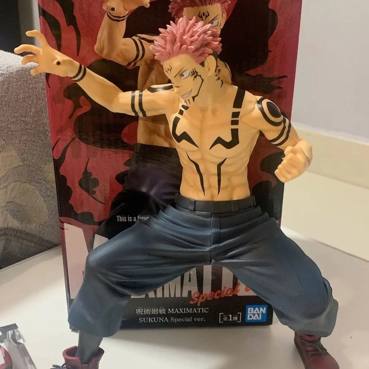 Bandai Original Banpresto Maximatic Jujutsu Kaisen Ryomen Sukuna Spezielle Farbe Anime Abbildung Modell Spielzeug Ornament Geschenk Kind