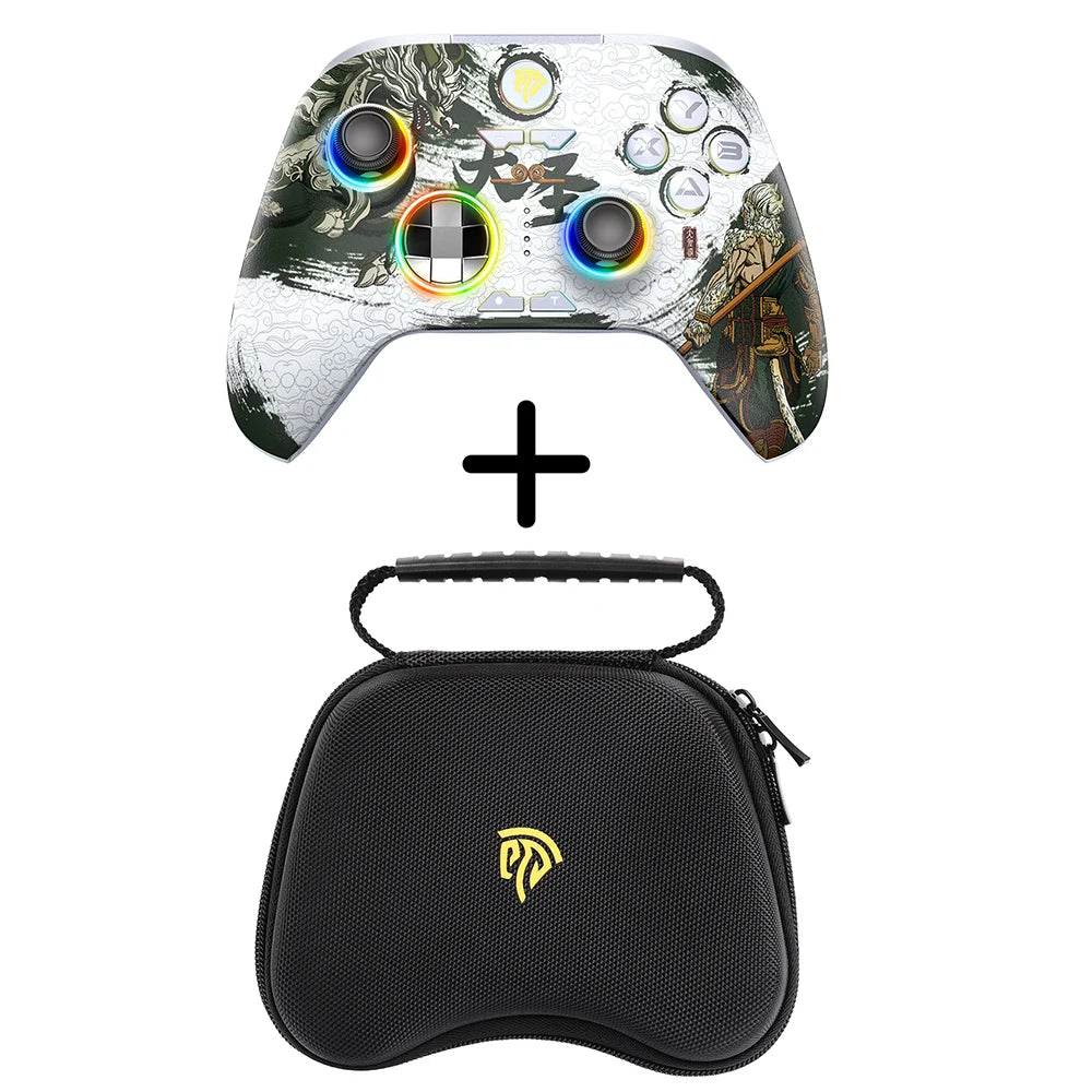 EasySMX X15 Kabelloses Gamepad, Bluetooth-Gaming-Controller, kompatibel mit PC/NS/TV/Telefon/Steam, RGB-Hall-Effekt, Black Myth Wukong