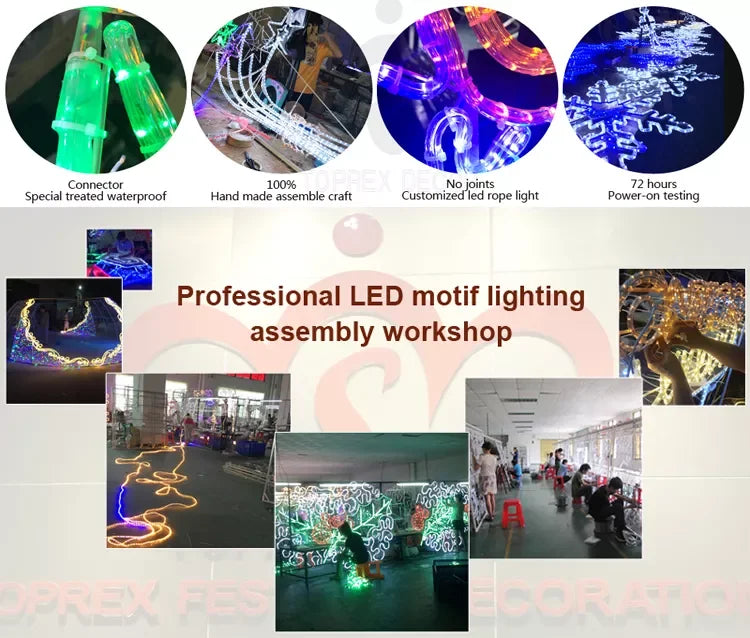 Търговска външна водоустойчива 3-метрова LED палмова лампа, празнична декоративна 12-футова естествена LED светлина, променяща се светлина, палми