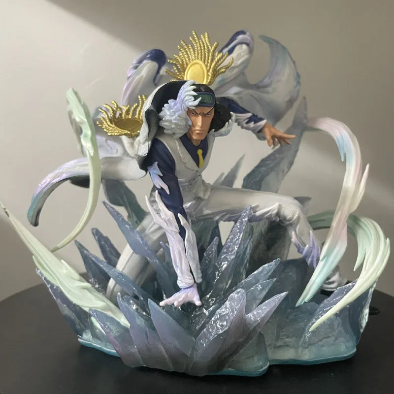One Piece Kuzan Action Figure 25.5cm Manga One Pieces Aokiji Figurine Anime Peripheral Collectible Model Figuras GK Statue Gift