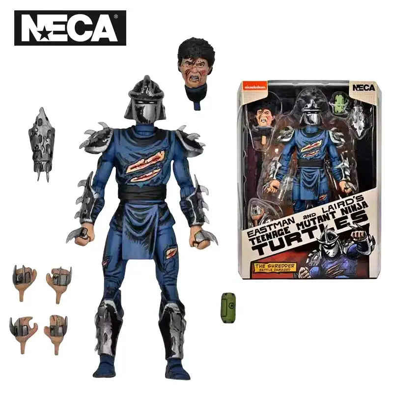 NECA 54289 Toys Teenage Mutant Ninja Turtles Mirage Comics Action Figure Battle Damaged Shredder 18 cm Original Doll Model Gift