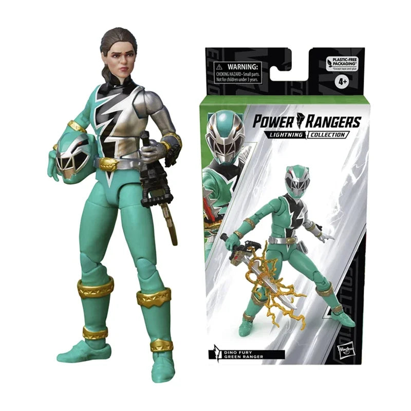 Hasbro Power Rangers Lightning Collection Dino Fury Green Ranger 6-inch Scale Action Figure, Toys and Action Figures Gift F4517