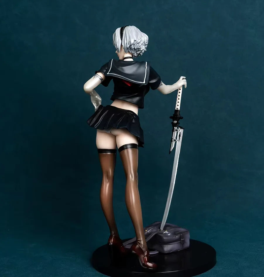 Genuine Anime 2b Figure Standing Pose Action Figure Kawaii Girl Sailor Suit Model  Desktop Ornaments Collection Gifts In Stock
