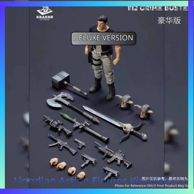 In Stock KRAKEN STUDIO Criminal Buster Punisher 1/12 Action Figure Animation Character Model Toy Collection Gift