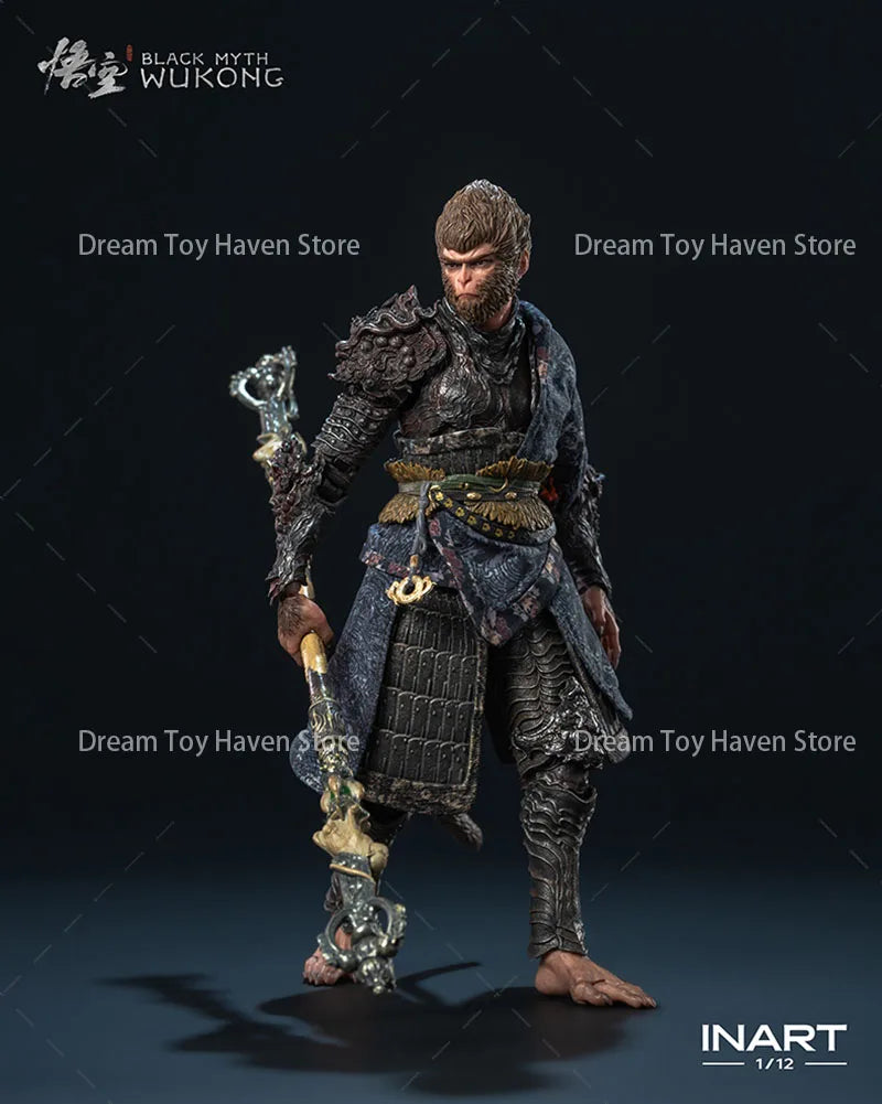 INART 1/12 Scale Male Soldier Black Myth Wukong The Chosen One Monkey King 6Inch Action Figure Model Fans Collectible