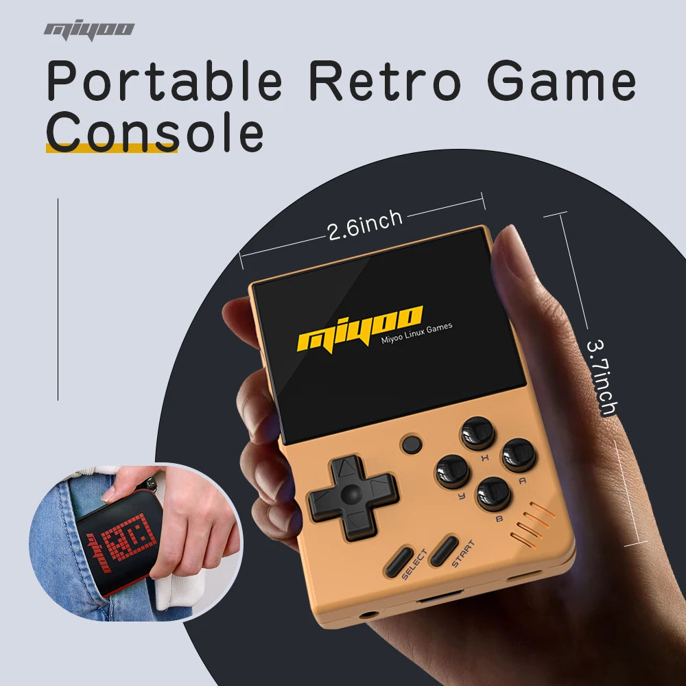 Tragbare Retro-Handheld-Spielkonsole 2,8 Zoll IPS-Bildschirm Videospielkonsolen Linux-System Klassischer Gaming-Emulator