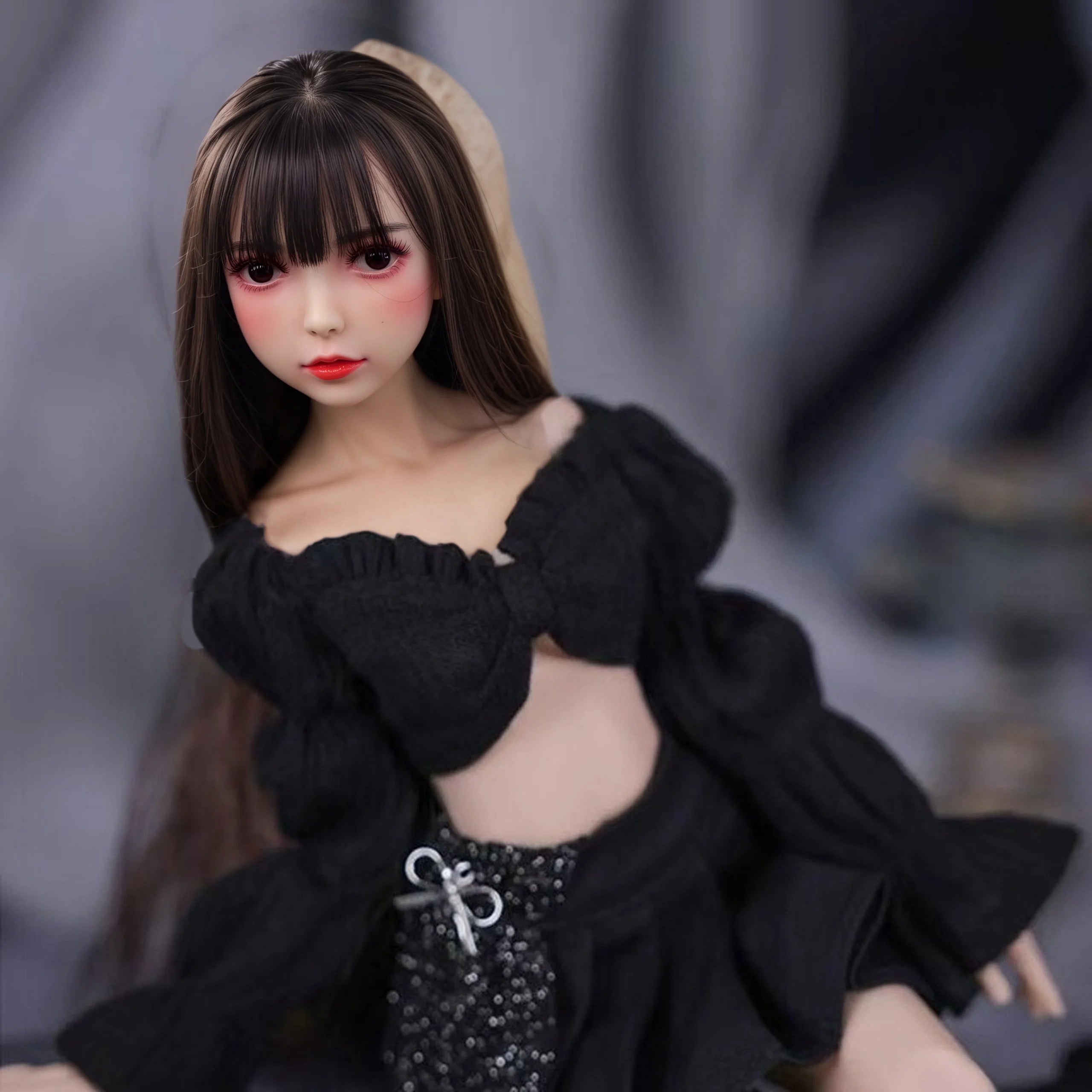 Anime Cosplay 150 cm/100 cm TPE Kleine realistische Silikon-Minipuppe Weiche Anime-Actionfigur Puppe Weiches, echtes Hautgefühl