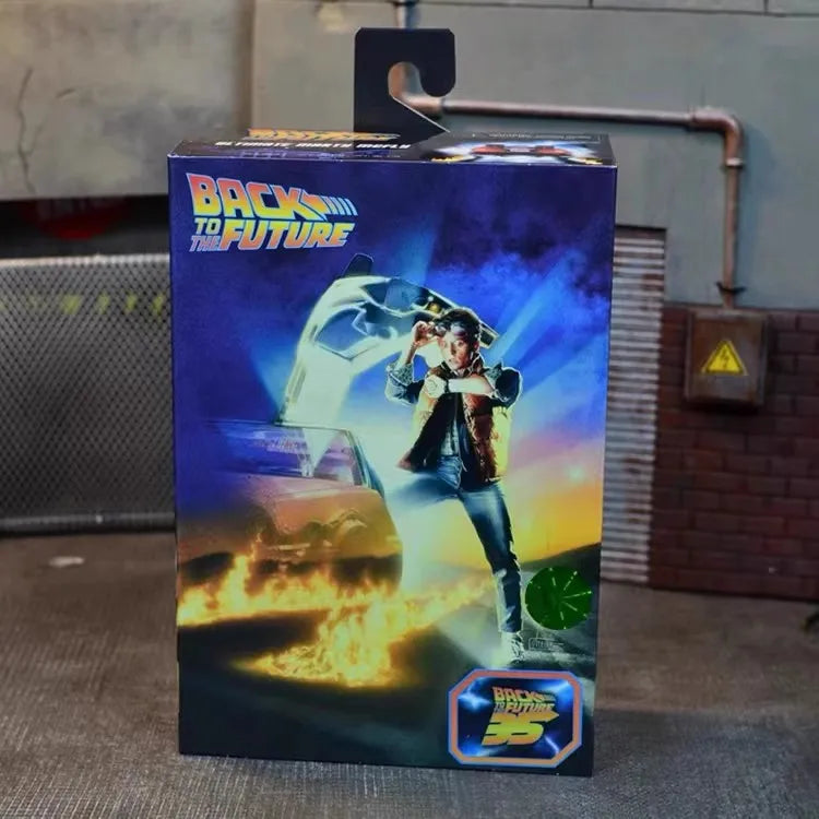 Genuine Neca Action Figure Time Travel Back To The Future Dr. Emmett Brown Figures Deluxe Edition Model Doll Christmas Gifts
