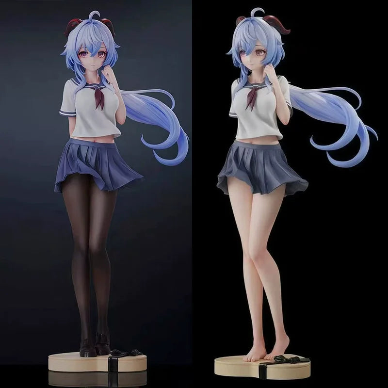 Jk Outfit Ganyu Confession Style 2D Schönes Mädchen Figurenmodell - Genshin Impact Anime Spiel Desktop PC Gehäuse Dekoration Spielzeug Geschenk