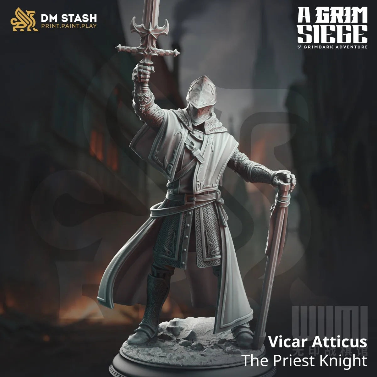 Original 3d Printed Knight'S Siege Series Wizard Angel Human Orc Half-Elf Dragon D&D Miniatures Action Figure Decoration Model