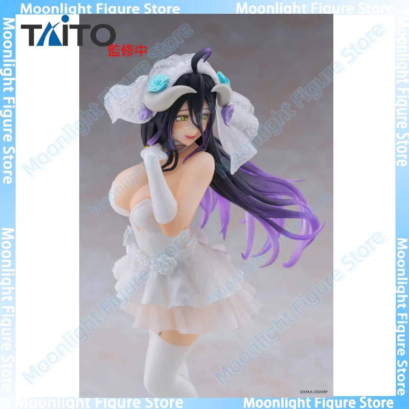 In Stock TAITO Coreful Overlord Albedo Wedding Dress Desktop Cute Dolls Anime Action Figure Toy Gift Model Collection