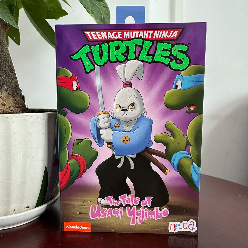 NECA Turtles Rabbit Splinter Master'S Portable Mouse Figure Black and White Usagi Yojimbo Version TMNT Toys Birthday Gifts