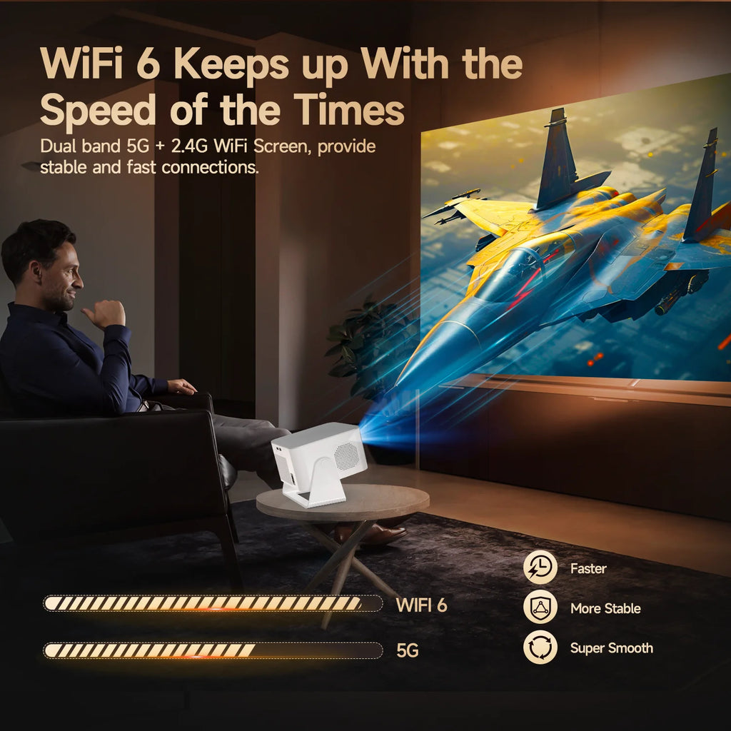 Magcubic Autofokus Android 14 4K-Projektor 900ANSI 8K Native 1080P HY350Max mit Wifi6 BT5.4 Allwinner H726 tragbarer Outdoor