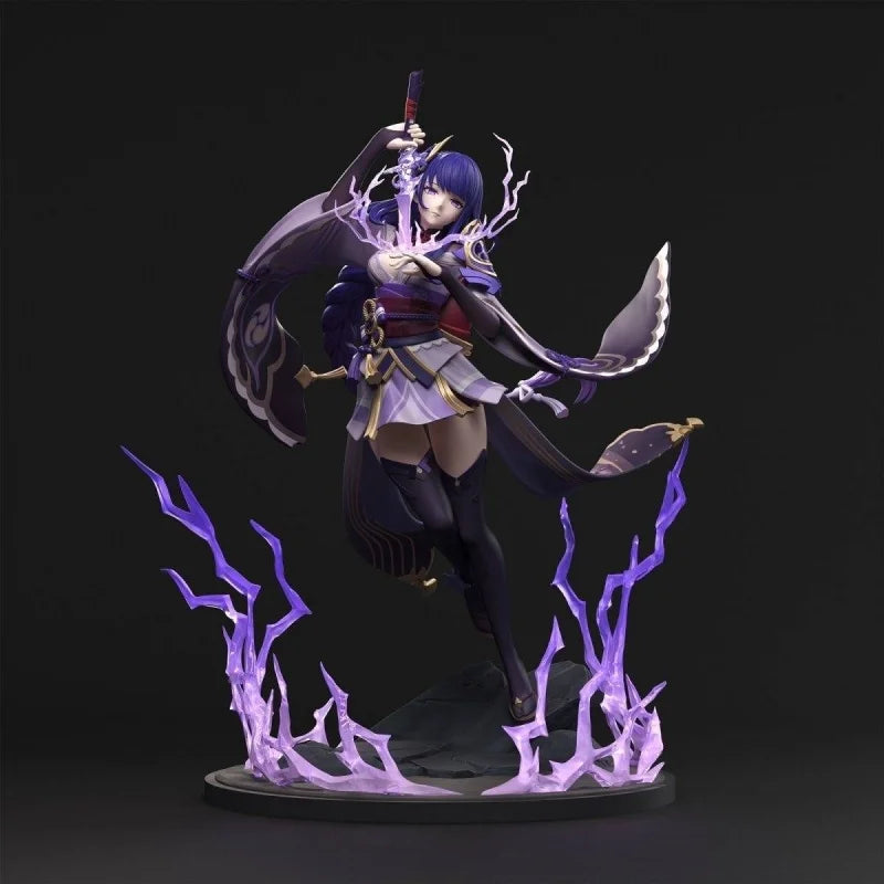 28cm Genshin Impact Beelzebul Anime Figure Raiden Shogun Gk Action Figurine Pvc Statue Model Doll Decoration Christmas Toys Gif