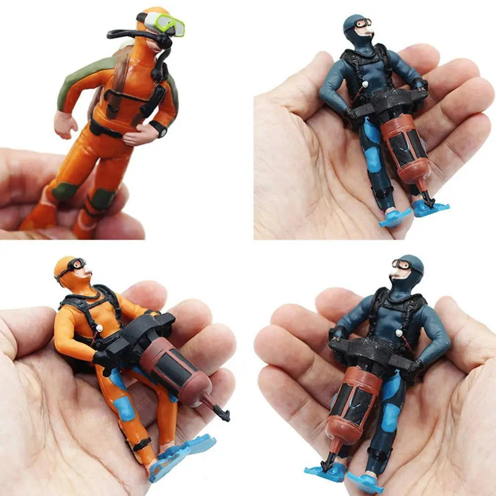 Miniature Diver Figurines Models Ornaments Diving Enthusiast People Mini Swimmers Figurines Plastic Diver Toy Figures Room Decor