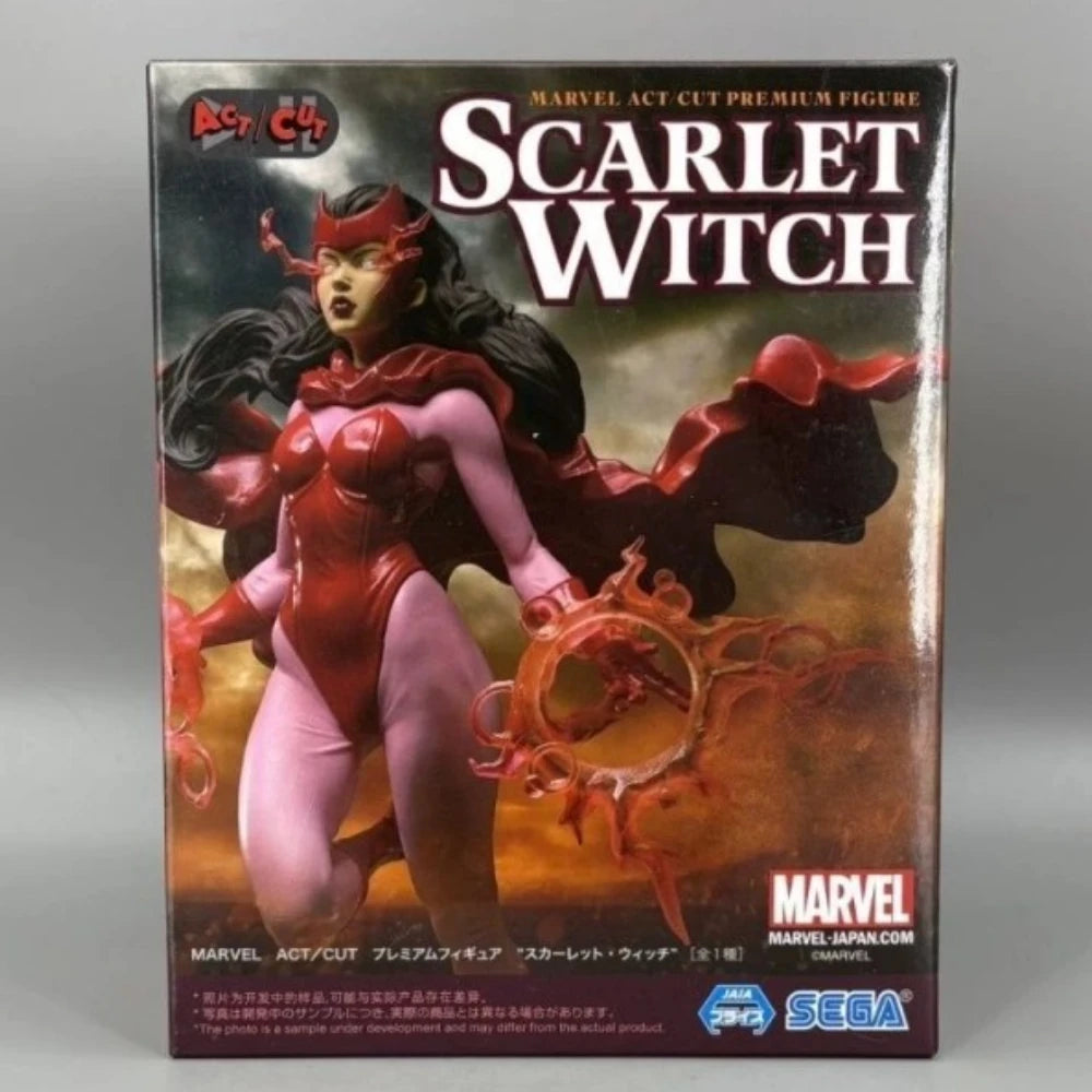 In Stock SEGA Original Genuine Marvel Comics Wanda Vision Scarlet Witch Wanda Django Maximoff 16cm Collections Model Toy Figures