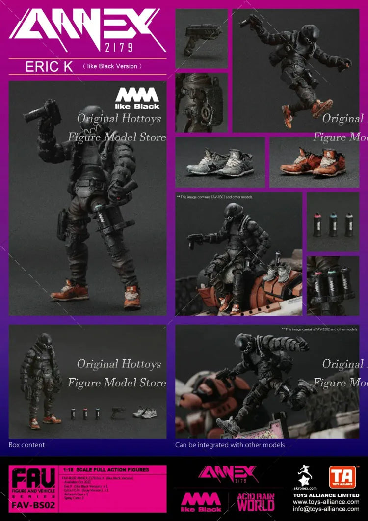 Acid Rain War FAV-BS01-3 1/18 Scale Male Soldier Limited Edition Eric K Schipperke MK4A Full Set 3.75-inch Action Figure Toys