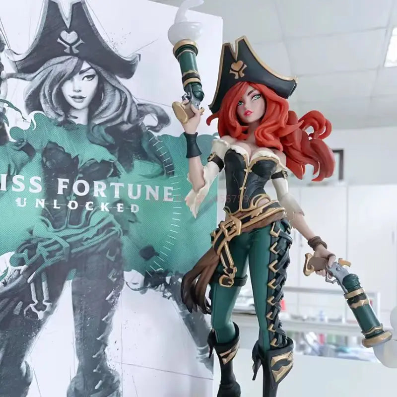 League Of Legends Lol Female Gun Miss Fortune Hand-Made Statue Medium-Sized Sculpture Collection Game Hand-Made Model Toy Gift