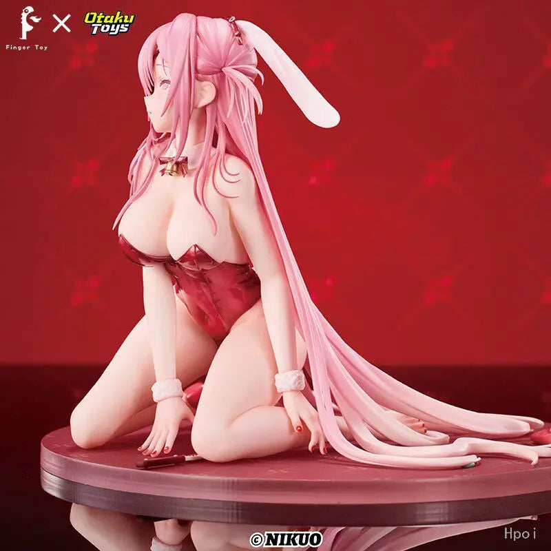 New Genuine Otaku Toys Bunny Girl Anime Figure Finger Toy Pink Hair Pvc Collectible Bunny Version Desktop Display For Collectors