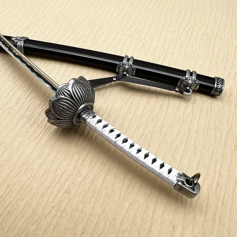 Sekiro: Shadows Die Twice Metall-Katana-Waffenmodell-Replika Mortal Blade Wolf 1:6 Actionfigur-Zubehör Sammlerstück Dekoration