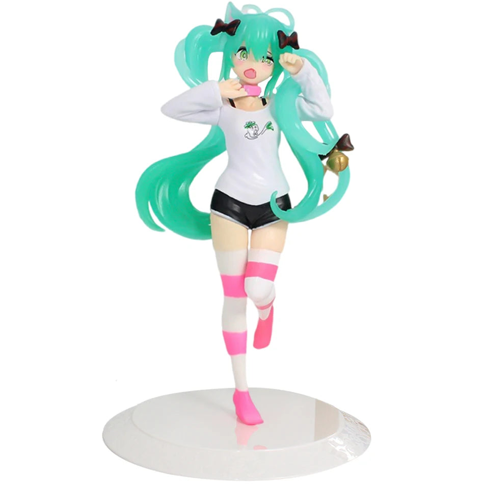 10-20CM Anime Hatsune Miku Figure X Cinnamoroll  Peripheral Collectible Kawaii PVC Models desktop Decorations Children Gift