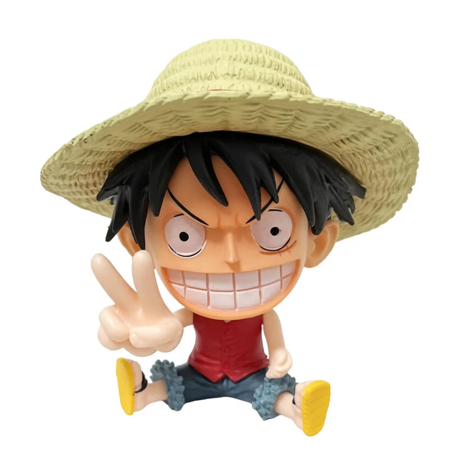 Anime One Piece Sitting Posture Luffy Suo Long Shan Zhi Character Figurine PVC Model Ornament Anime Peripheral Toys Gift