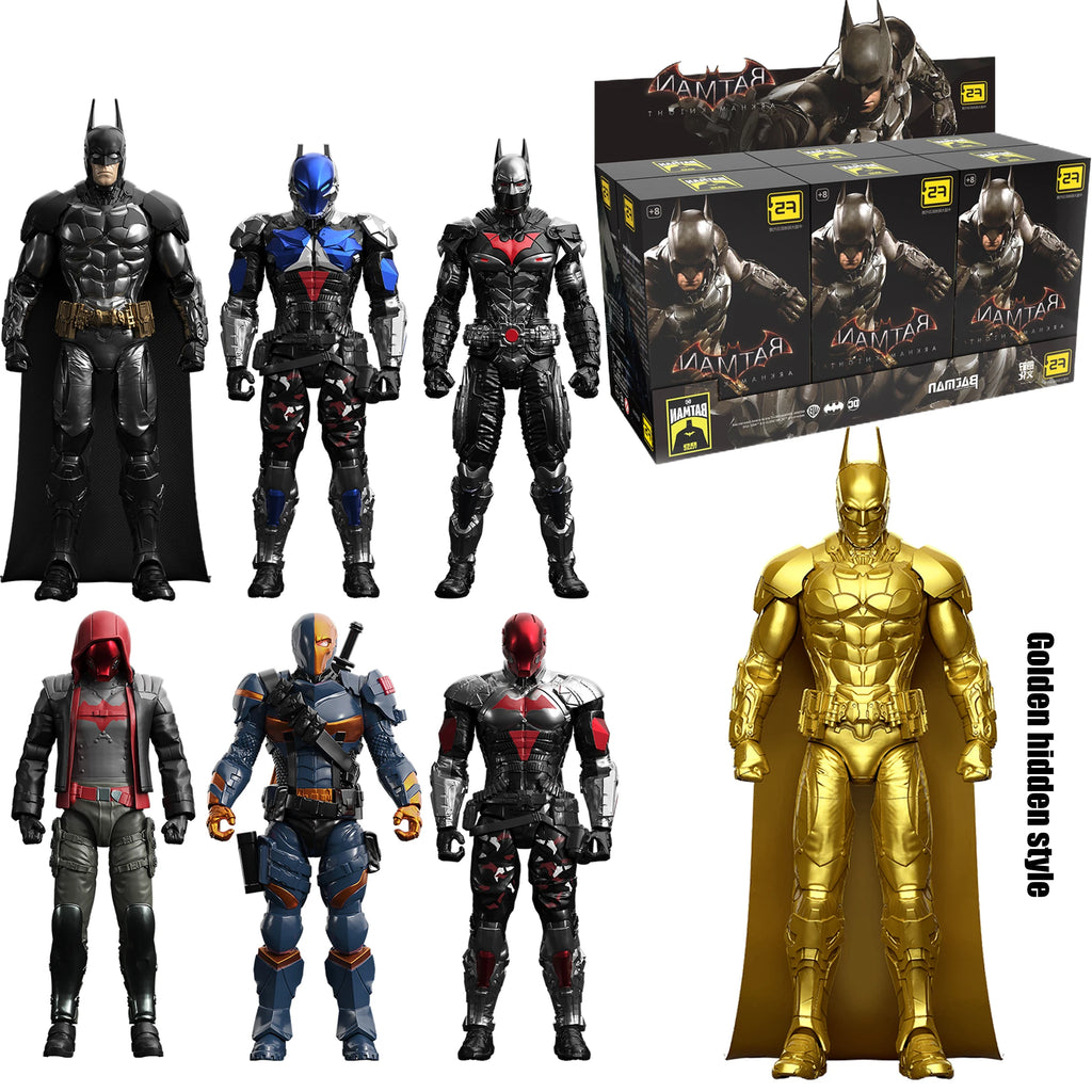 6PCS Batman Arkham Knight assembled Model Blind Box 7style 10cm Action figures Collection Hobby Model Ornaments Boys Toys Gifts
