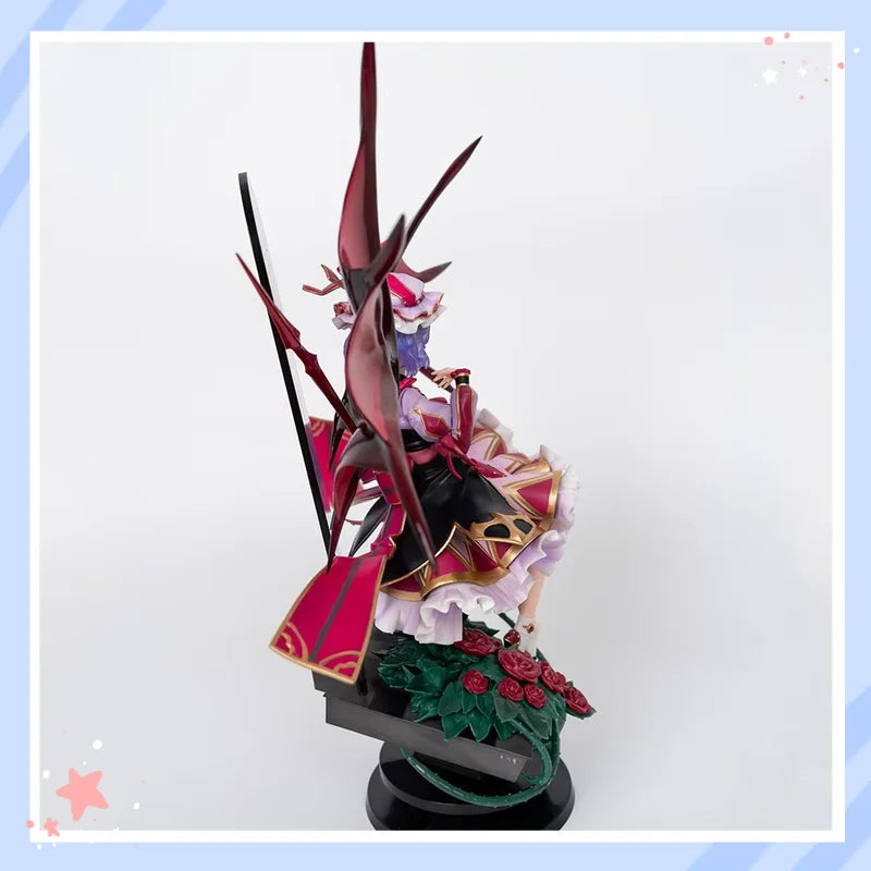 Touhou Project Remilia Scarlet Boxed Anime Figure Red Devil Wings Sitting Pose 31cm Collectible Statue For Anime Otaku Fans