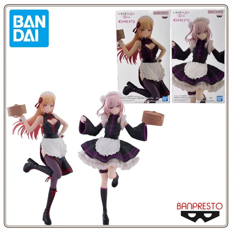 New BANDAI Genuine Model BANPRESTO ESPRESTO My Dress-Up Darling 23cm Kitagawa Marin Inui Sasuka China Maid Figure Anime Figurine