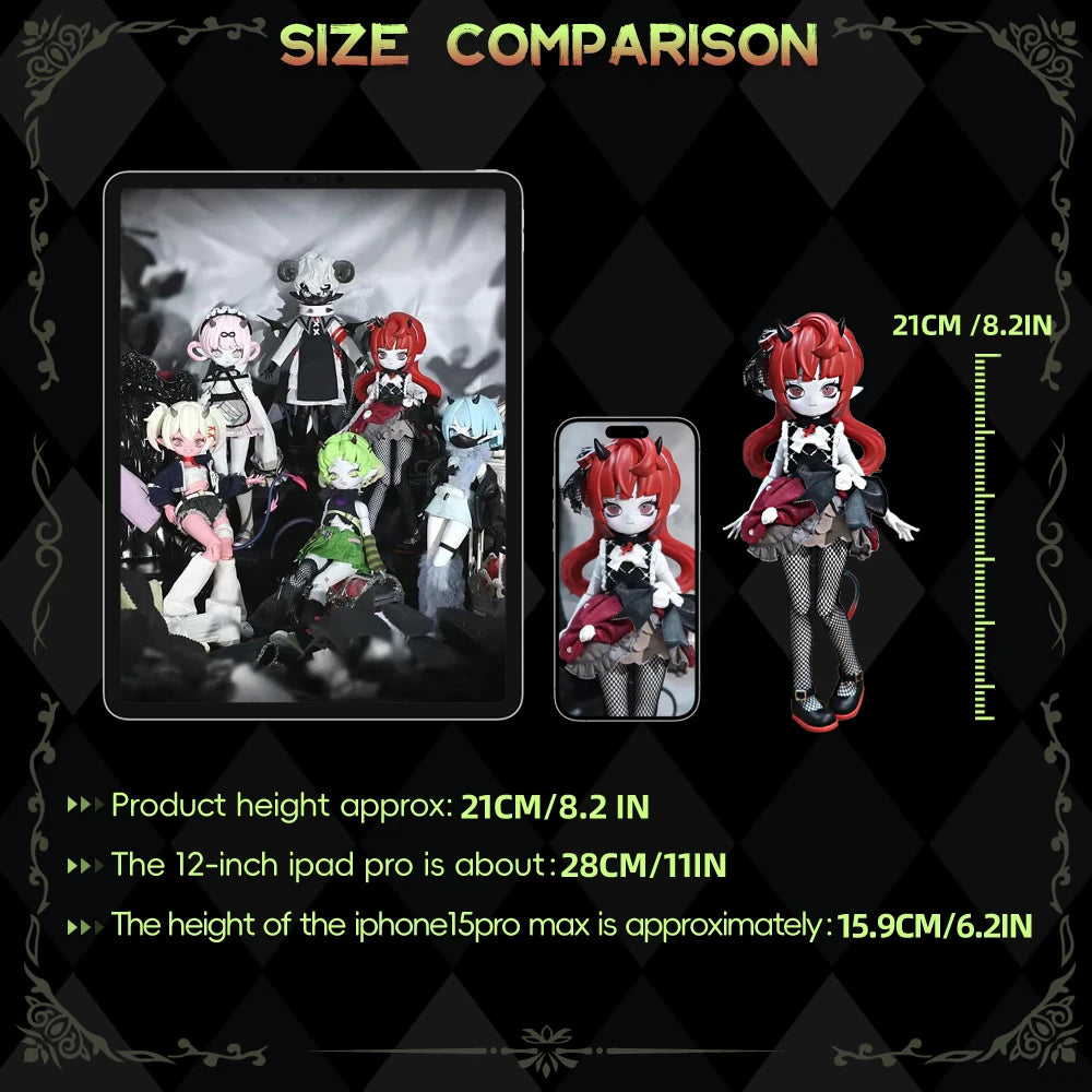 In Stock Genuine Devil'S Horns Blind Box 1/8 Movable Doll Ornament Creative Trendy Toy Exquisite Doll Boys Girls Gifts