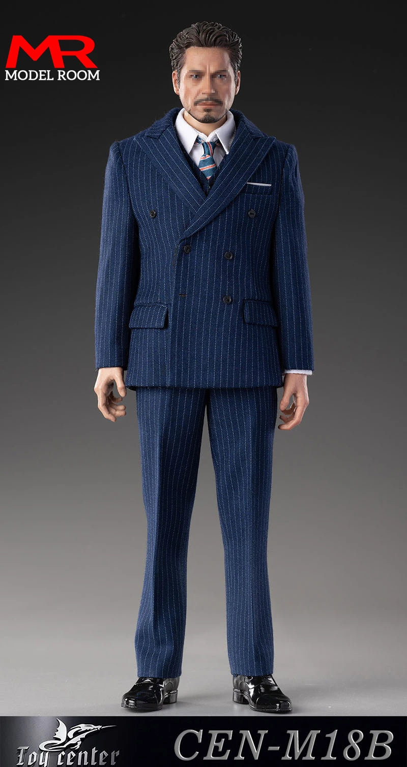 Toy center CEN-M18 1/6 Scale British Gentleman Striped Suit Male Soldier Clothes Model Fit 12'' Action Figure Body Dolls