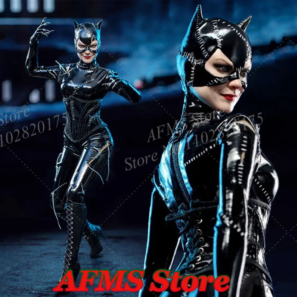 ET-X10 1/6 Scale Collectible Figure Cat Lady Catwoman Selina Kyle Bat Hero Series Full Set 12Inch Women Soldier Action Figure
