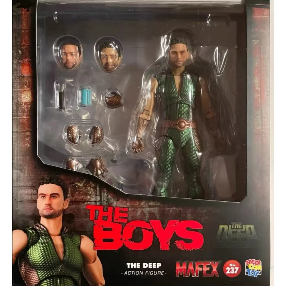Medicom Toy MAFEX No.237 The Deep The Boys Highly Articulated Action Figure with Three Alternate Head Sculpts, Drink Can & Hair