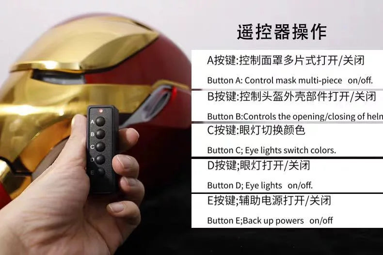Iron Man Mk50 Figure 1:1 Wearable Cos Mask Voice-Activated Deformation Helmet Around Animation Derivatives Model Toy Gift Boy
