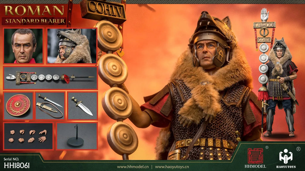 【In Stock】Original HHMODEL HAOYUTOYS HH18061 Imperial Legion Rome Flag Bearer 1/6 Action Figure Collection Ornament Toy