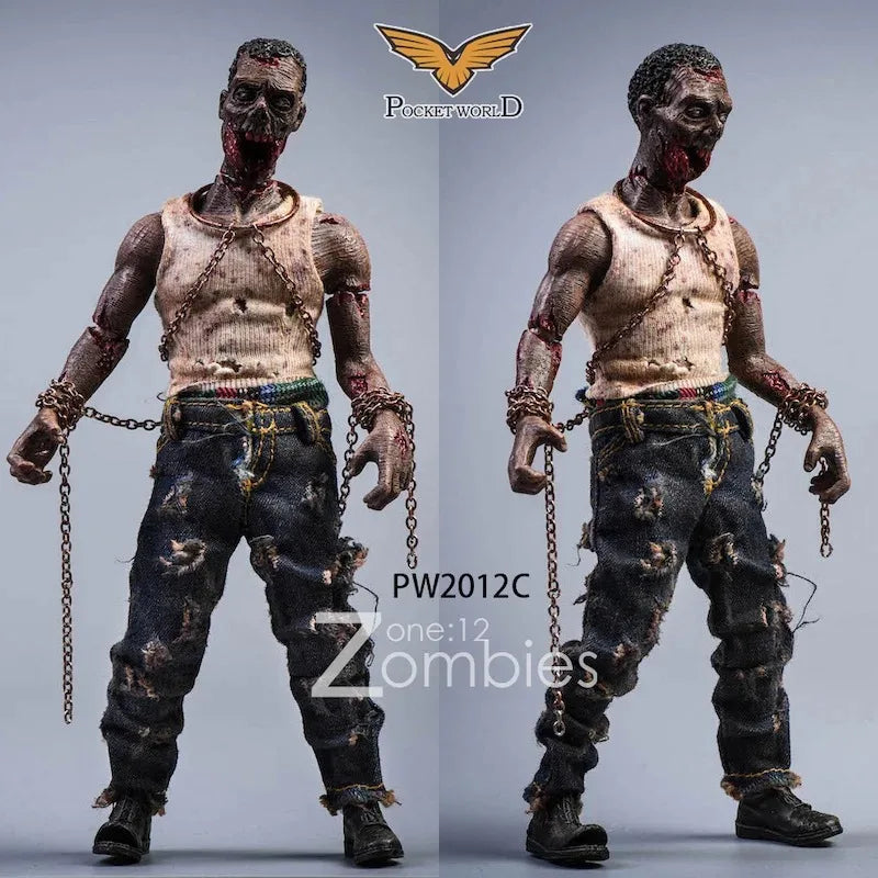 In Stock POCKET WORLD Original 1/12 Zombie Zombie Mobile Doll Model Handmade Toy Gift Collection