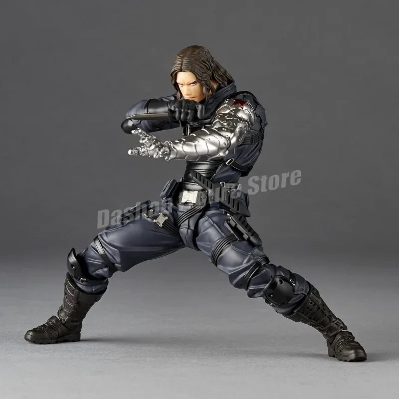 Revoltech Winter Soldier Action Figure Amazing Yamaguchi Captain America White Wolf Figures PVC Movable Collectible Model Toys