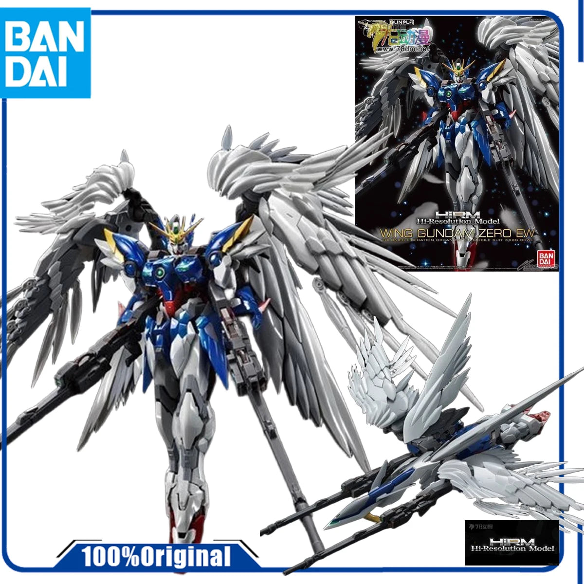 BANDAI ORIGINAL HIRM REGULAR EDITION XXXG-00W0 WING GUNDAM ZERO EW AUF LAGER Anime-Actionfigur, Bausatz, Spielzeug, Geschenk