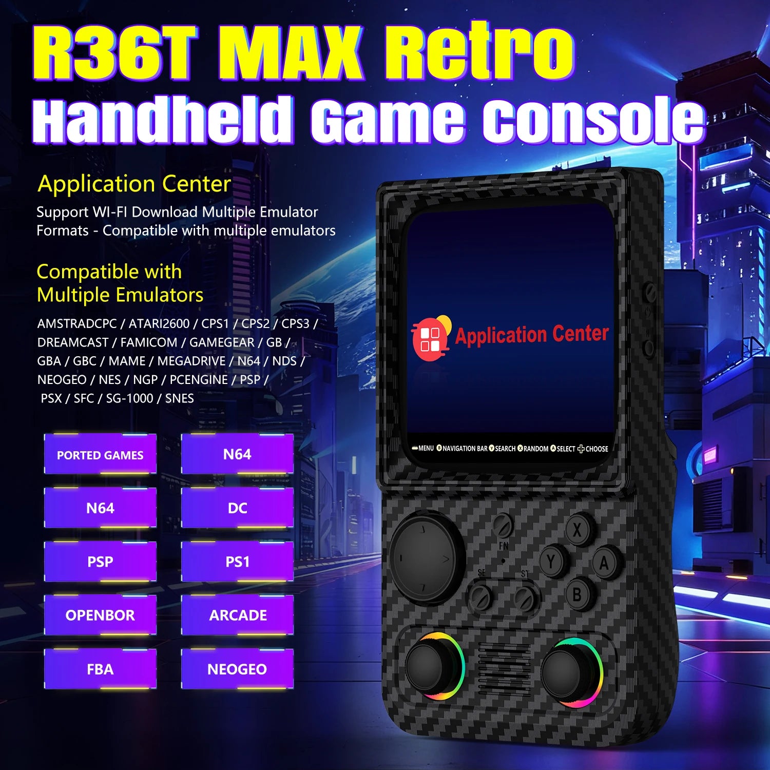 AISLPC R36T MAX Retro Handheld Game Console EmuEMEC System 20000+Games 4.0'' IPS Screen Supports 5G Portable Pocket Video Player