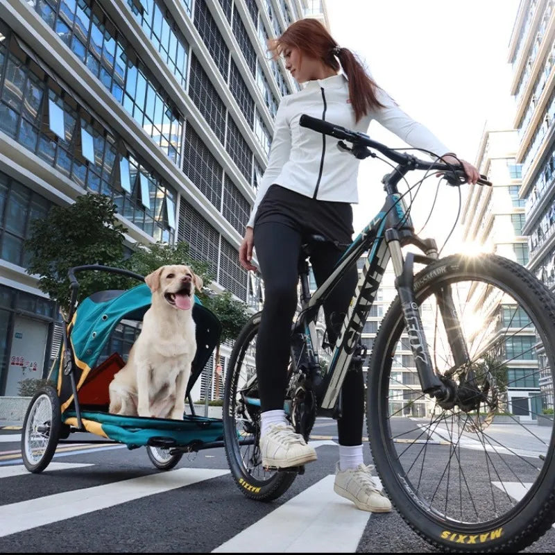 Hundebuggy Reisetransport Atmungsaktiver Fahrradanhänger Höhenverstellbarer Hundeträger Faltbarer Hundezubehör Haustierprodukte