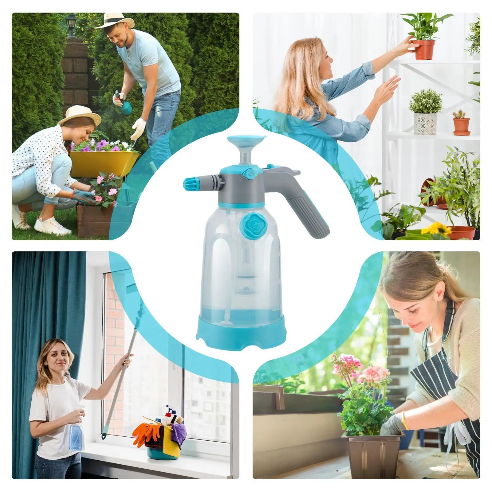 Garden Watering Can Watering Pot Mister Sprinkler 2 Modes Portable Waterproof Bottle Pitcher For Patio Yard Pool Backyard Beach