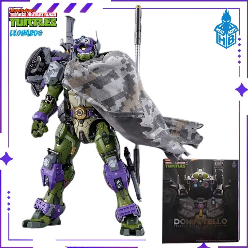 HeatBoys Anime Original Authentic Mecha Ninja Turtle Donatello Alloy Finished Product Super Movable Mecha Model Toy in Stock