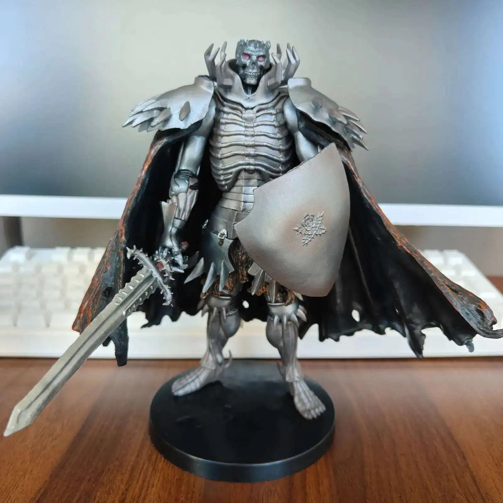 21 см фигурка на рицар от Череп на Айкслан, брониран зелен сребрист рицар, PVC фигурка, подаръчен модел, колекционерски екшън играчки, подарък