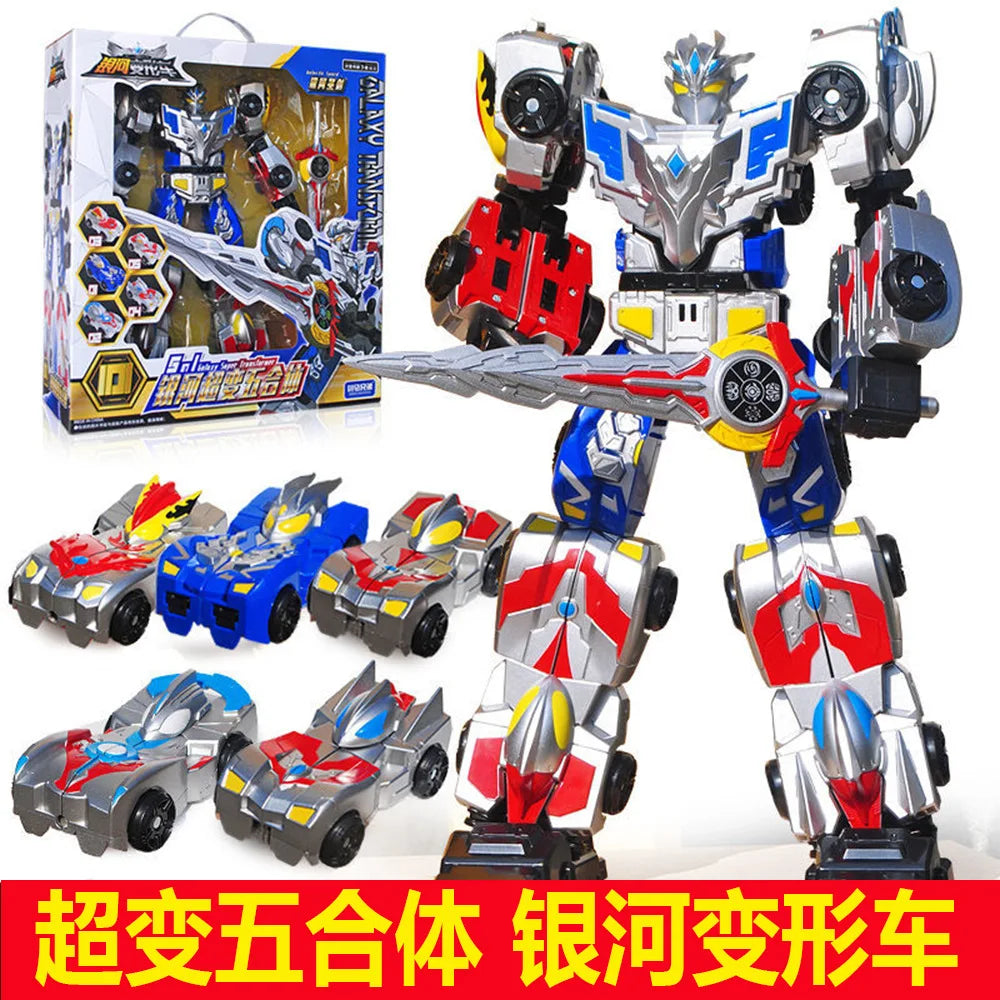 Children's toy transformation tank YH101 transformation five in one robot car racing model hero 3